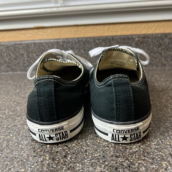 Converse All Star Low Top Black Canvas Shoes Men's 10 Lace Up Sneaker Women's 12 - Picture 9 of 11